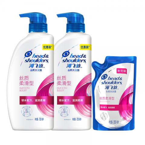 海飞丝去屑洗发露丝质柔滑型700ml...